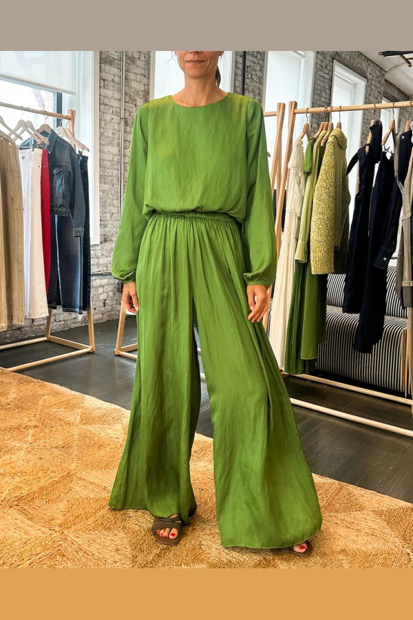 La Ligne Fleur Pant - Green