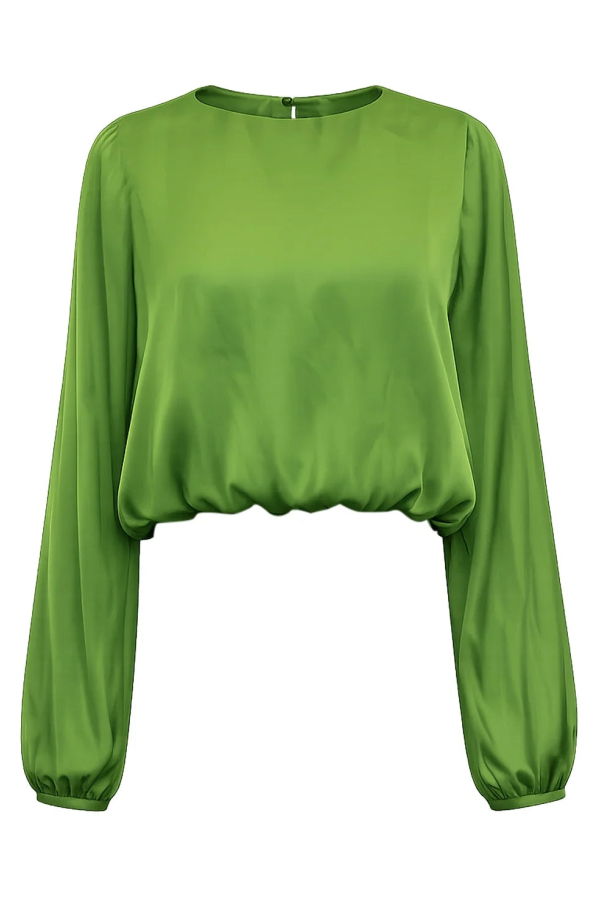 La Ligne Long Sleeve Fleur Top - Green