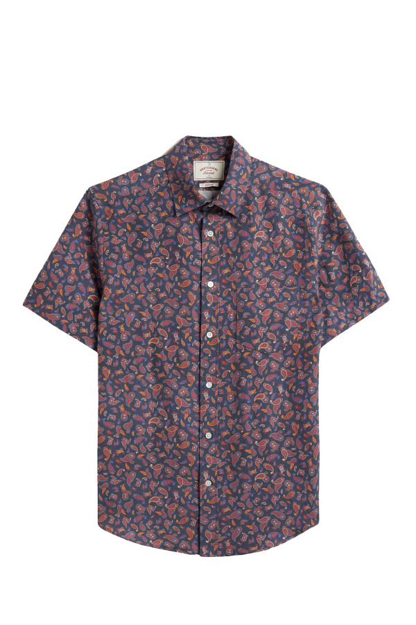 Portuguese Flannel Paisley Silk Linen Shirt