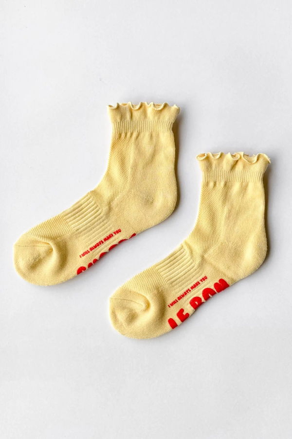 Le Bon Shoppe Ruffled Hugger Crew Socks