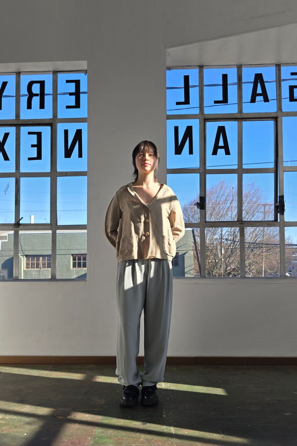 Vintage Giorgio Armani Light Gray Slinky Trousers Pants