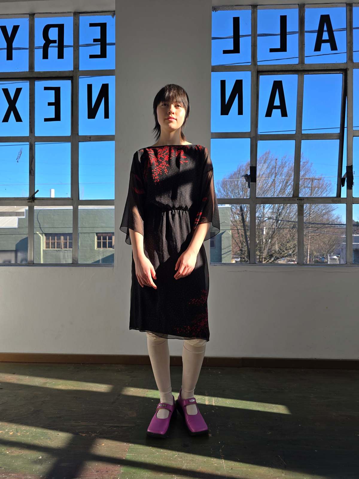 Vintage Hanae Mori Botanical Silk Dress - Image 1 of 6