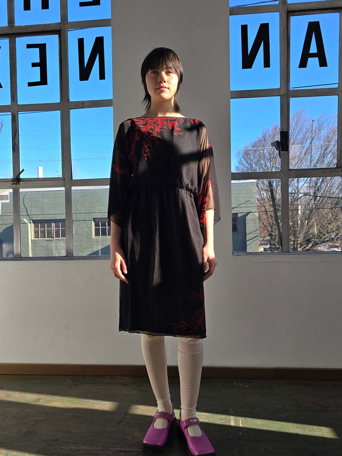 Vintage Hanae Mori Botanical Silk Dress - Image 5 of 6