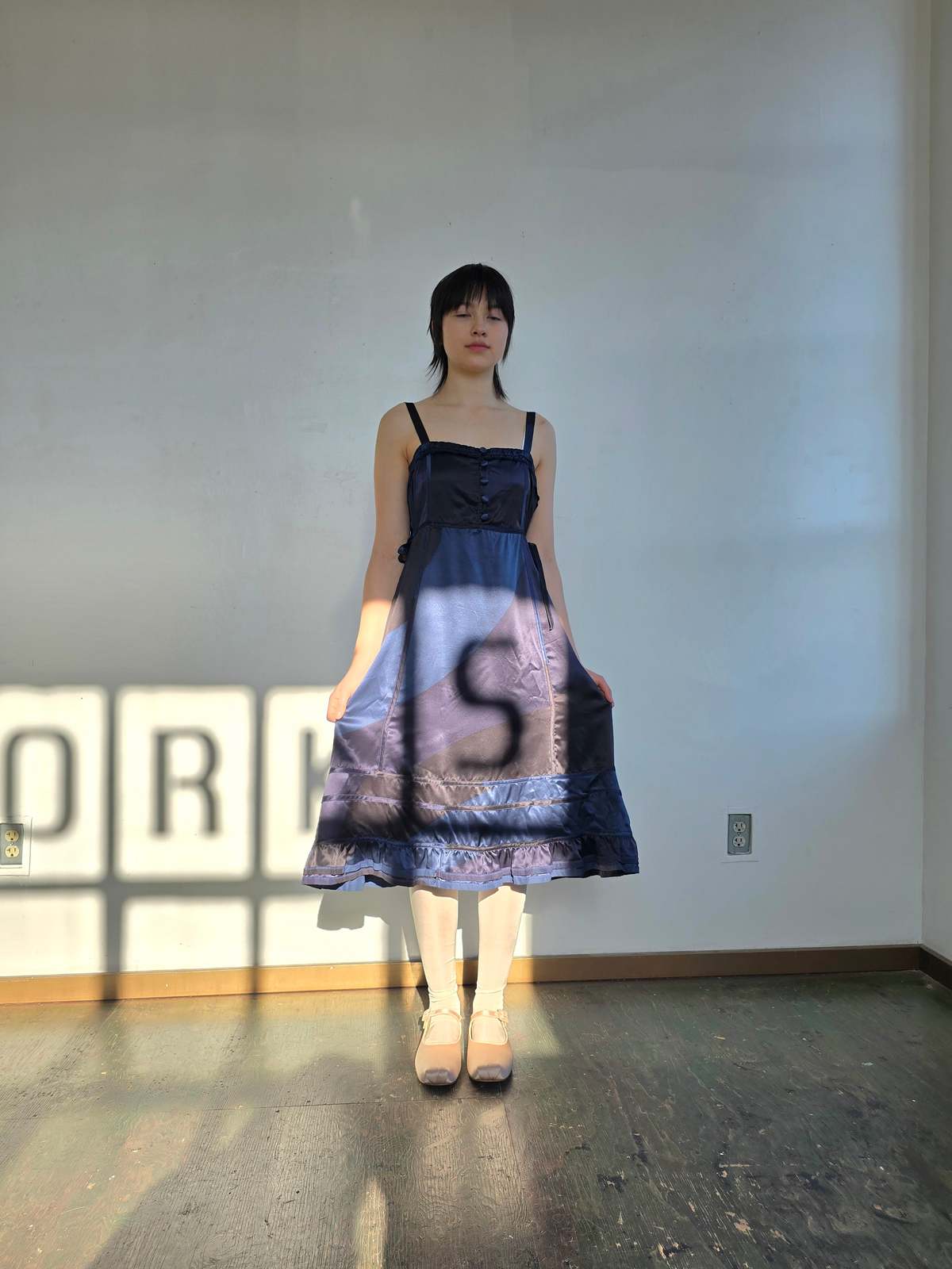 Vintage Marc Jacobs Blue Babydoll Silk Dress - Image 1 of 7