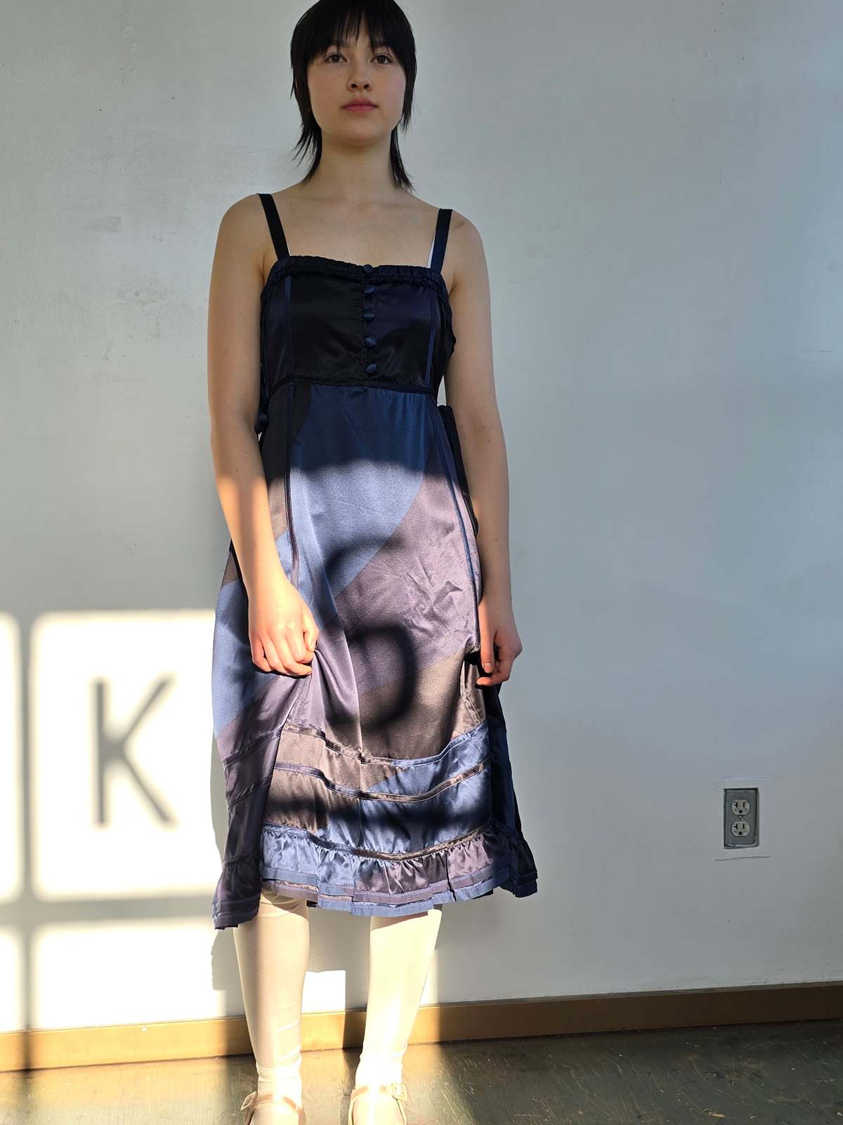 Vintage Marc Jacobs Blue Babydoll Silk Dress - Image 4 of 7