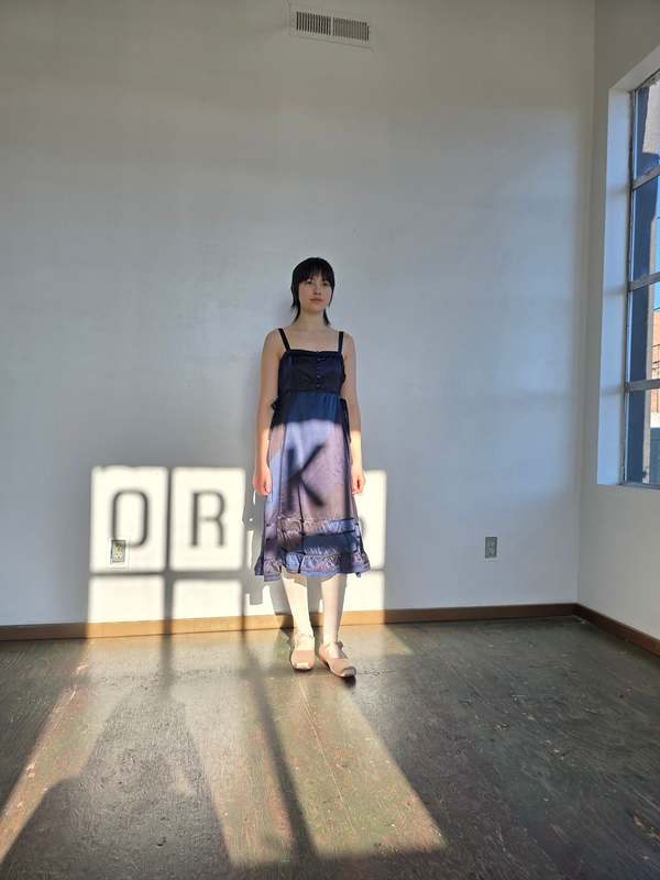 Vintage Marc Jacobs Blue Babydoll Silk Dress