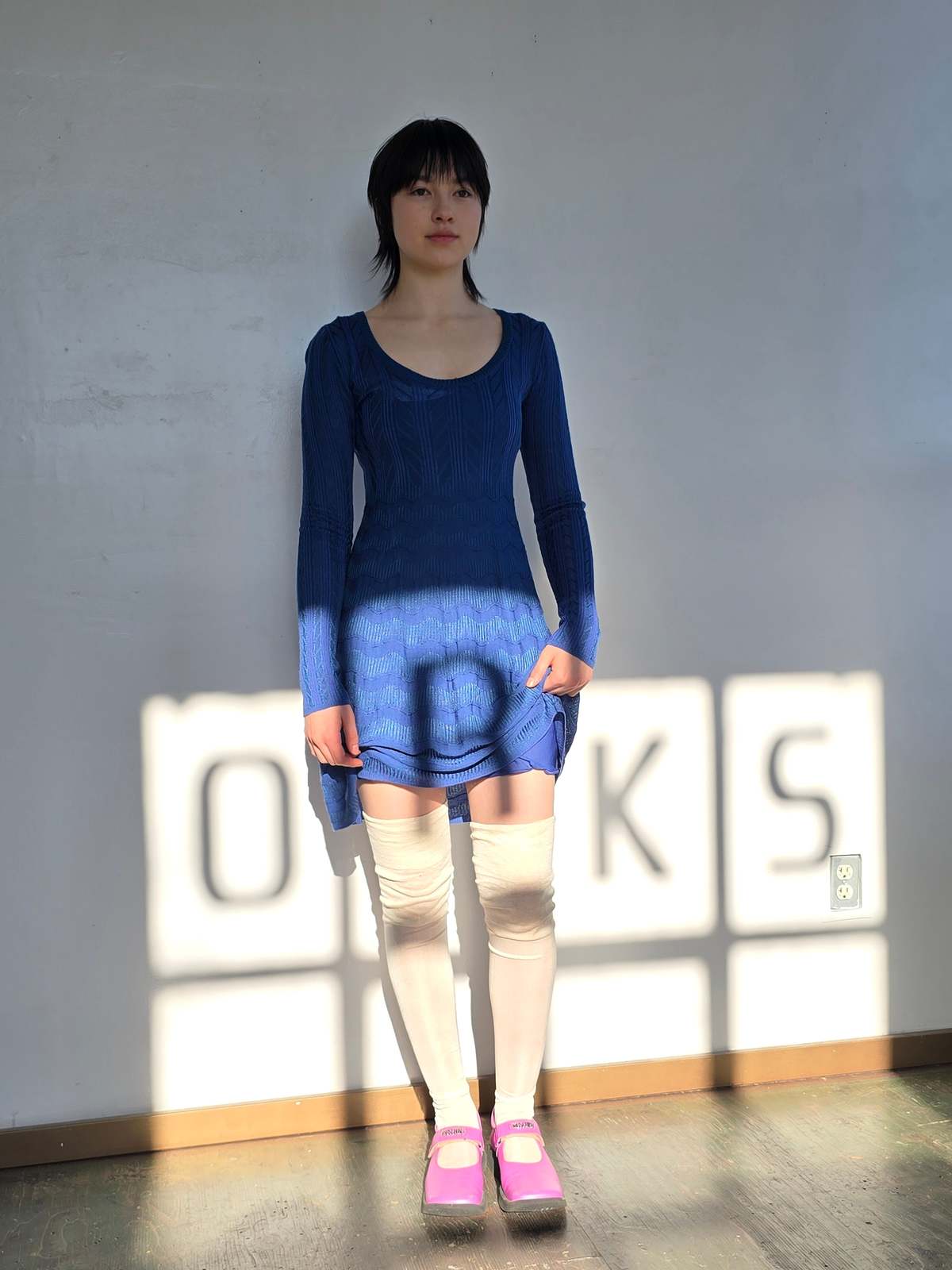 Vintage Missoni Blue Woven Scoopneck Dress - Image 2 of 6