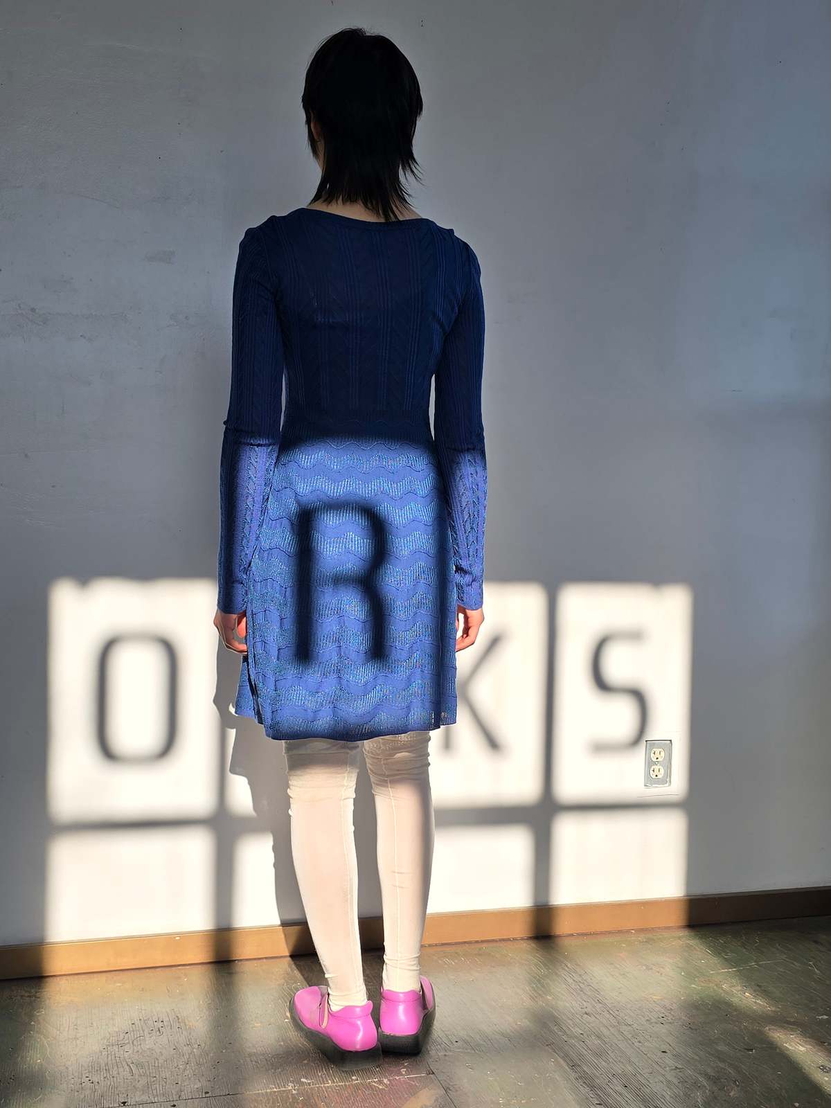 Vintage Missoni Blue Woven Scoopneck Dress - Image 5 of 6