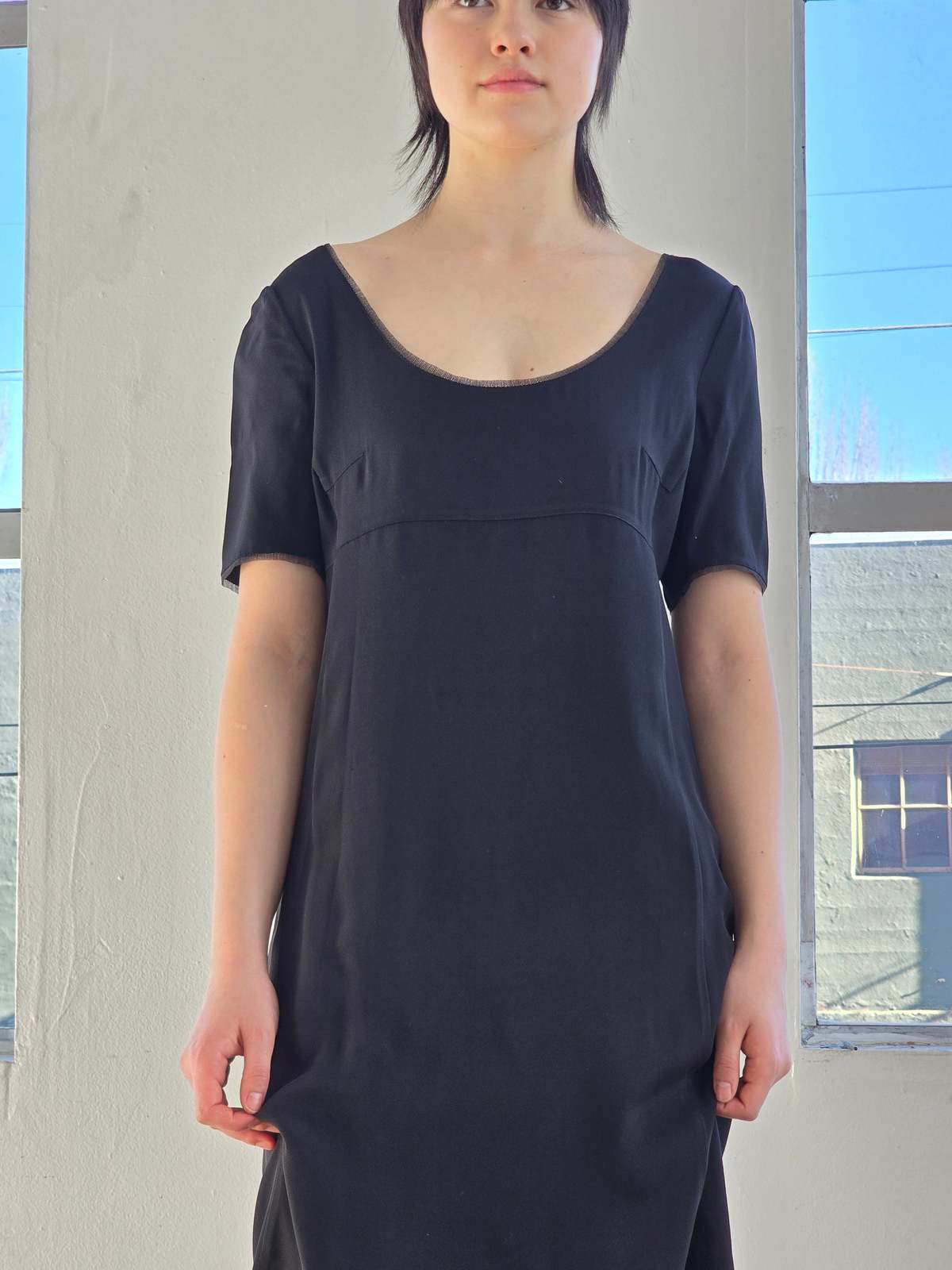 Vintage Prada Minimal Black Dress - Image 1 of 6