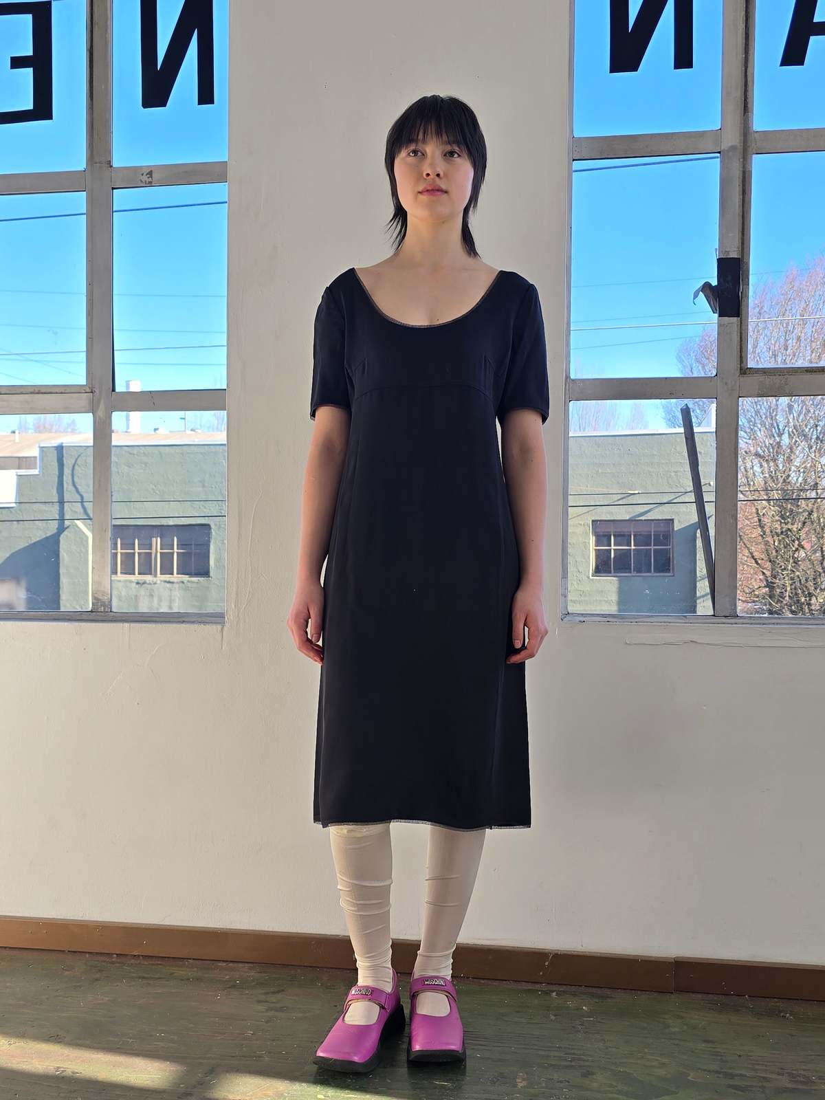Vintage Prada Minimal Black Dress - Image 2 of 6