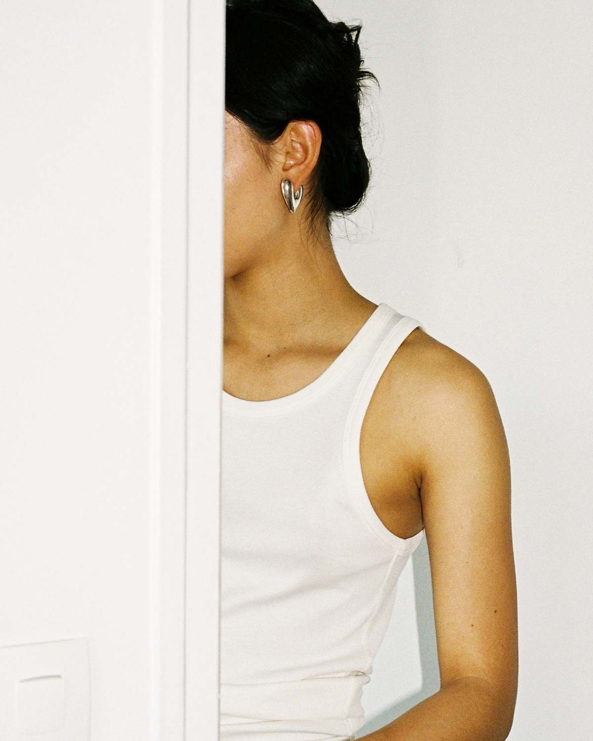 Annika Inez Heart Hoops - Gold/Silver - Image 2 of 5