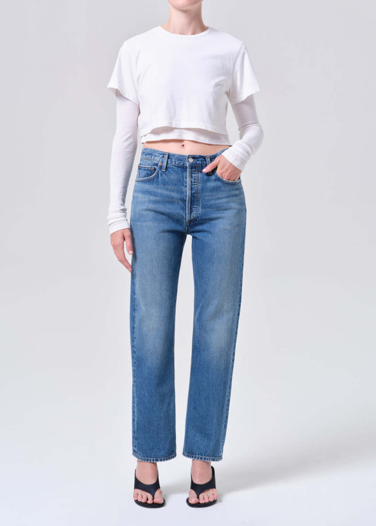 AGOLDE 90's Pinch Waist High Rise Straight Jeans - Image 2 of 10