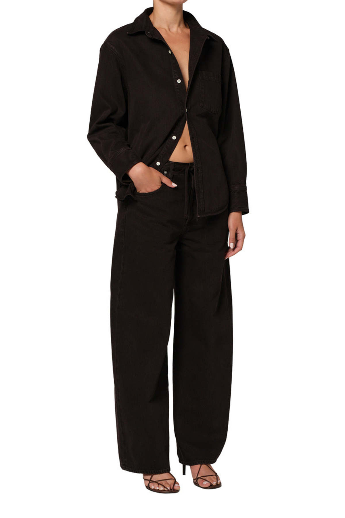 Citizens of Humanity Brynn Drawstring Trousers - Carob - Image 2 of 4