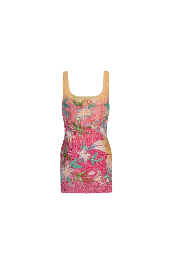 LA FUORI Fleur Mini Dress - Pink Multi