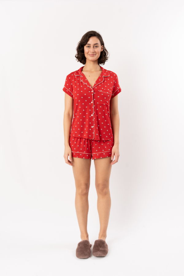 Eberjey Gisele Printed PJ Set Shorts