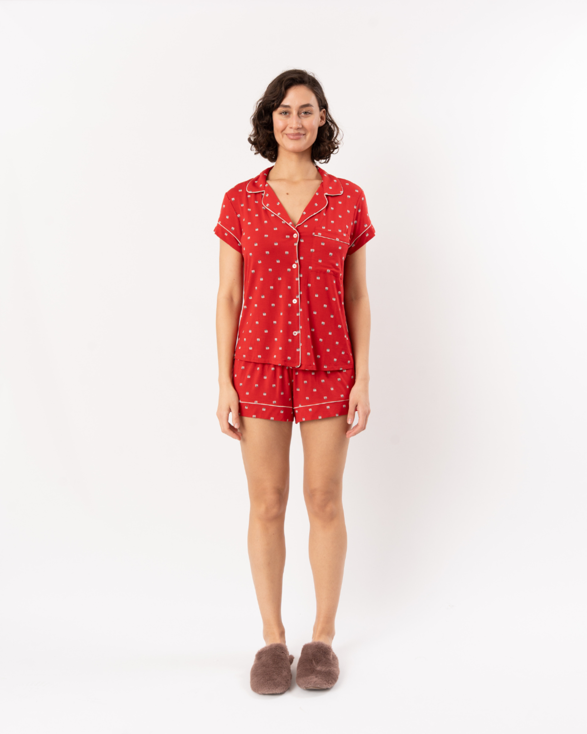 Eberjey Gisele Printed PJ Set Shorts - Image 1 of 6