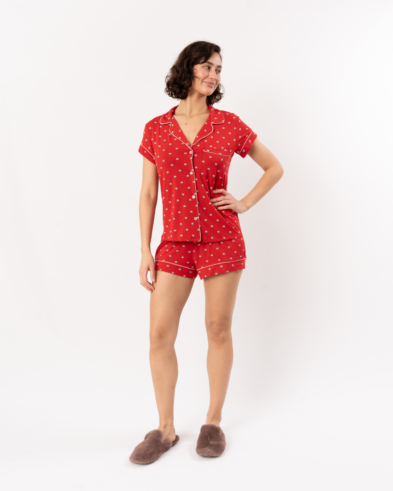 Eberjey Gisele Printed PJ Set Shorts