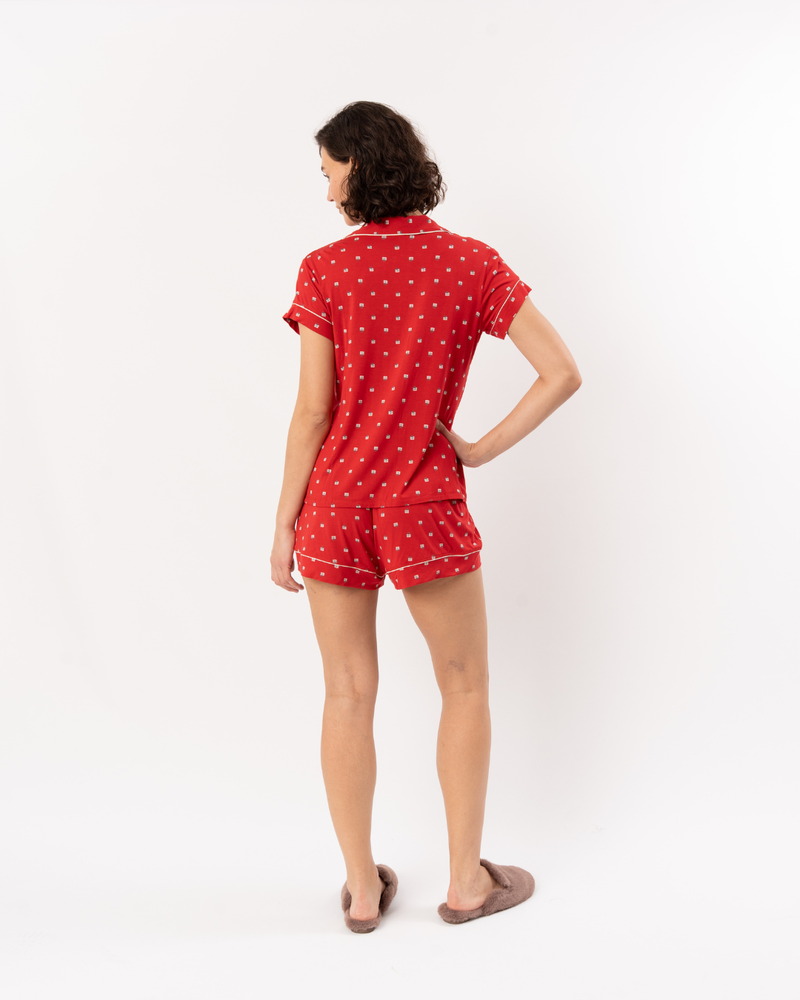 Eberjey Gisele Printed PJ Set Shorts