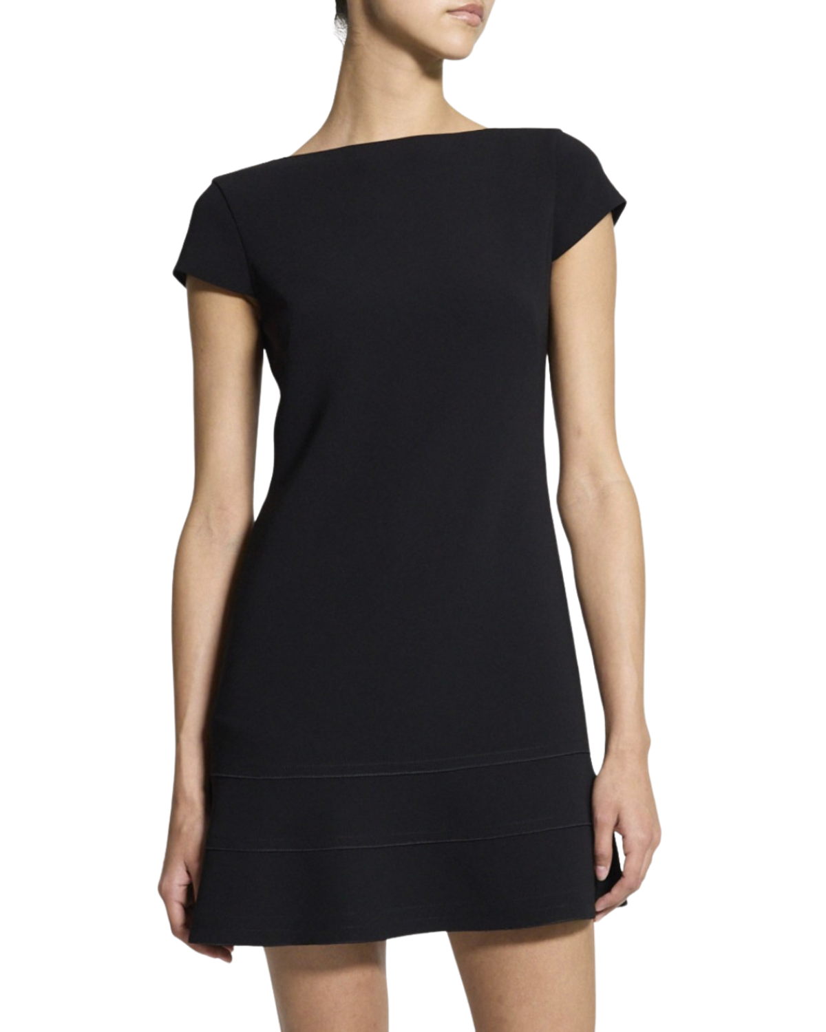 Theory S/S Tier Seam Dress - Black - Image 1 of 7