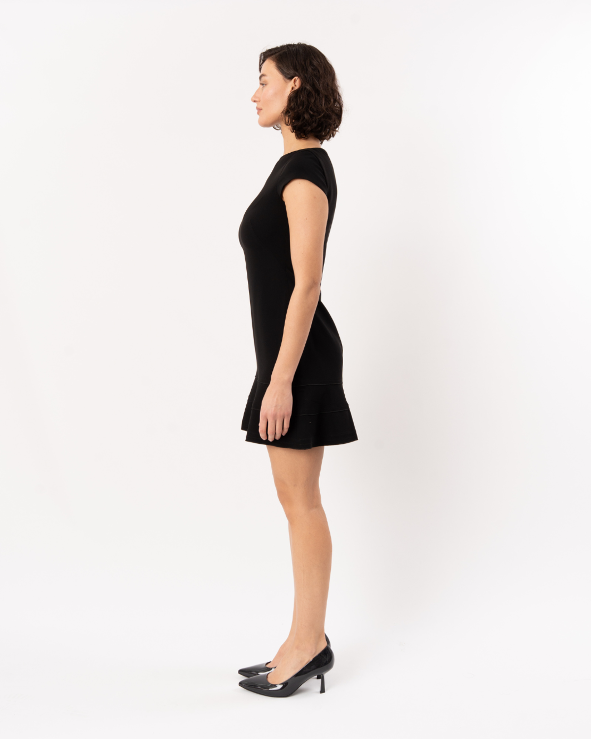Theory S/S Tier Seam Dress - Black - Image 3 of 7