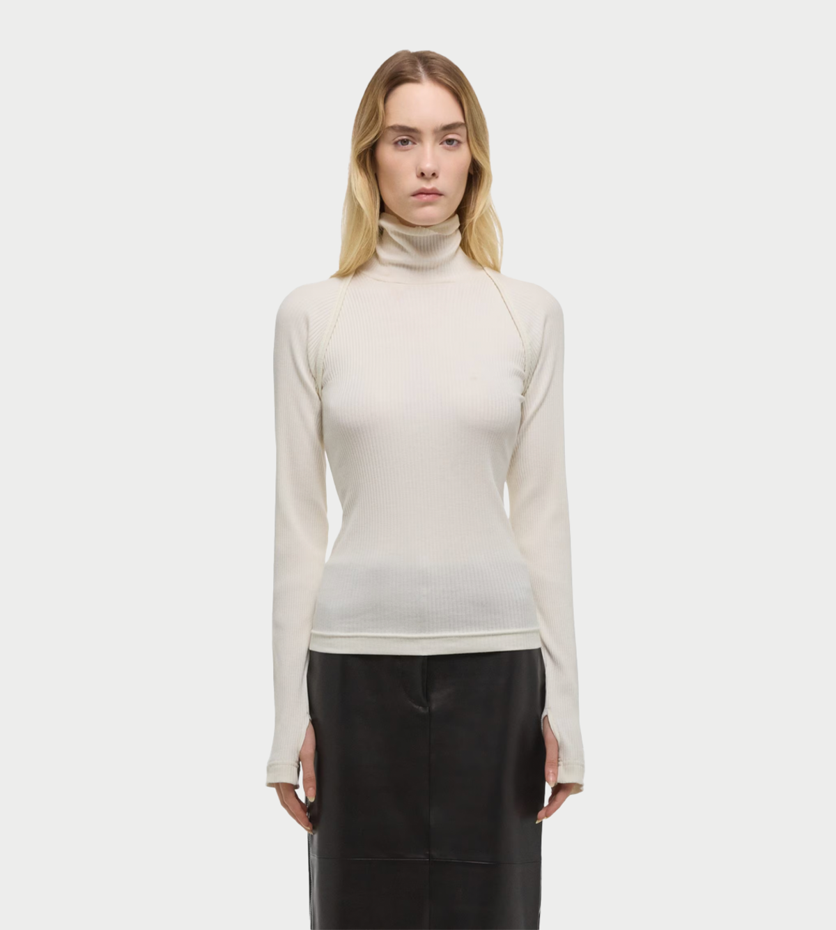 Helmut Lang 4x4 Turtleneck Top - Image 2 of 6