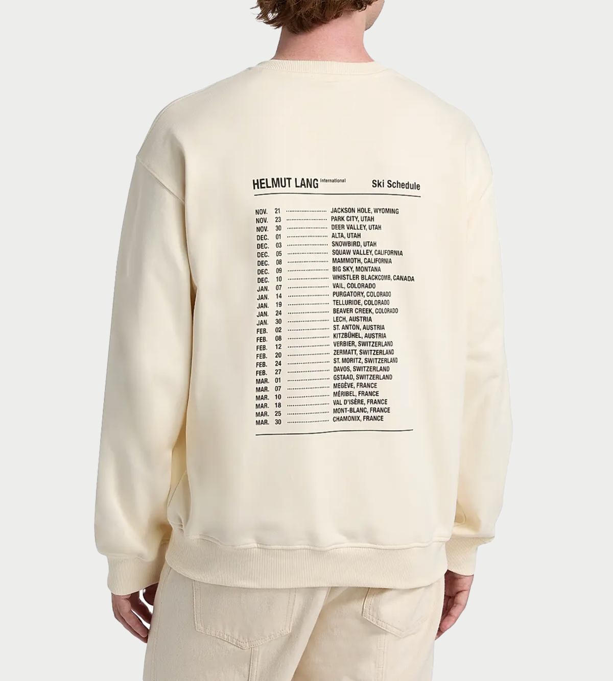 Helmut Lang Schedule Crewneck Sweatshirt - Image 4 of 5