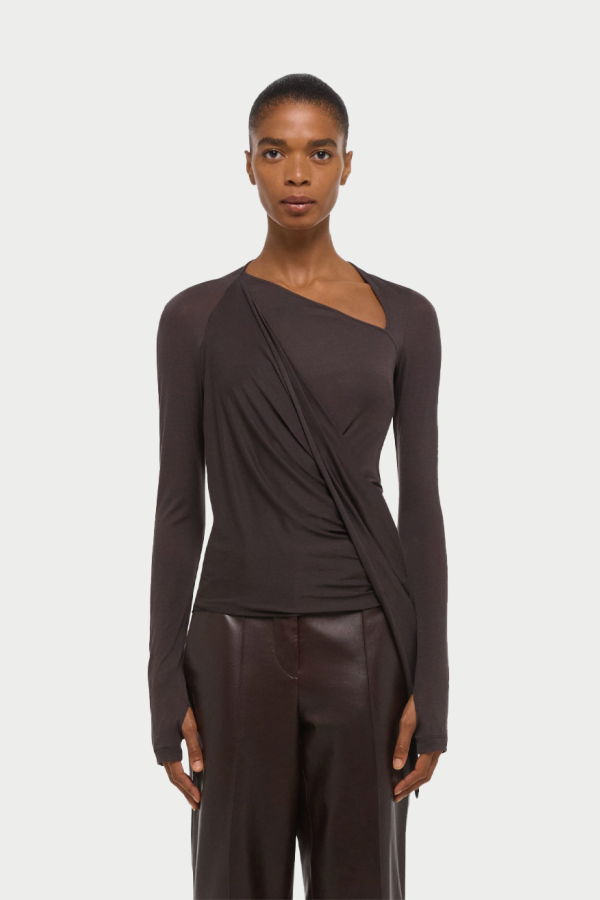 Helmut Lang Twisted Long Sleeve Shirt Top