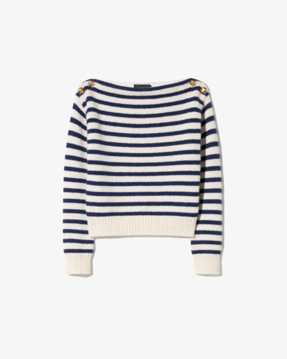 Nili Lotan Tandy Sweater - Ivory/Marine Stripe - Image 3 of 3