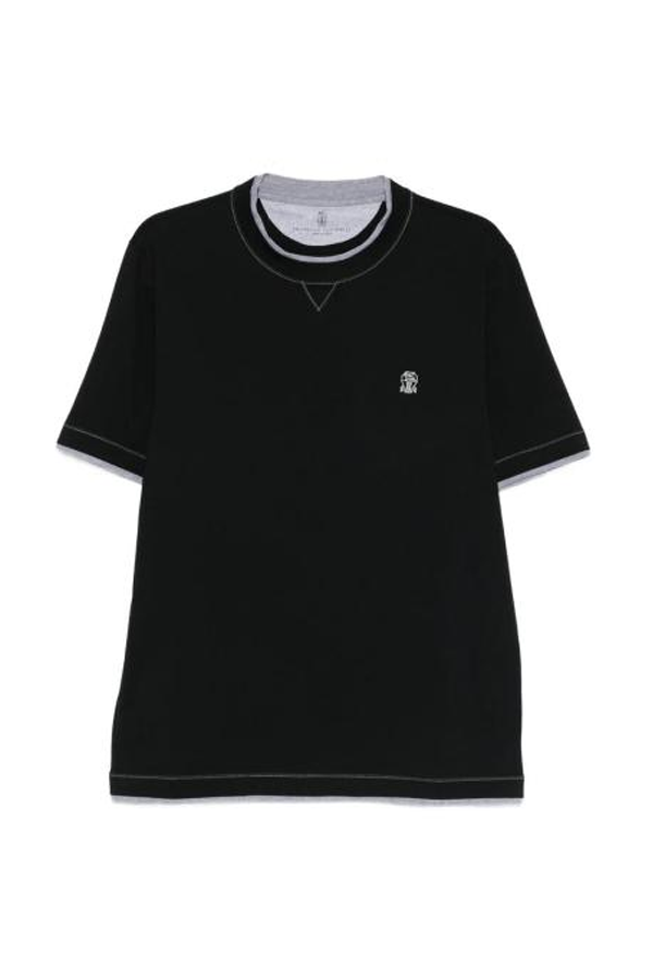 Brunello Cucinelli Layering Cotton Jersey Crewneck T-Shirt