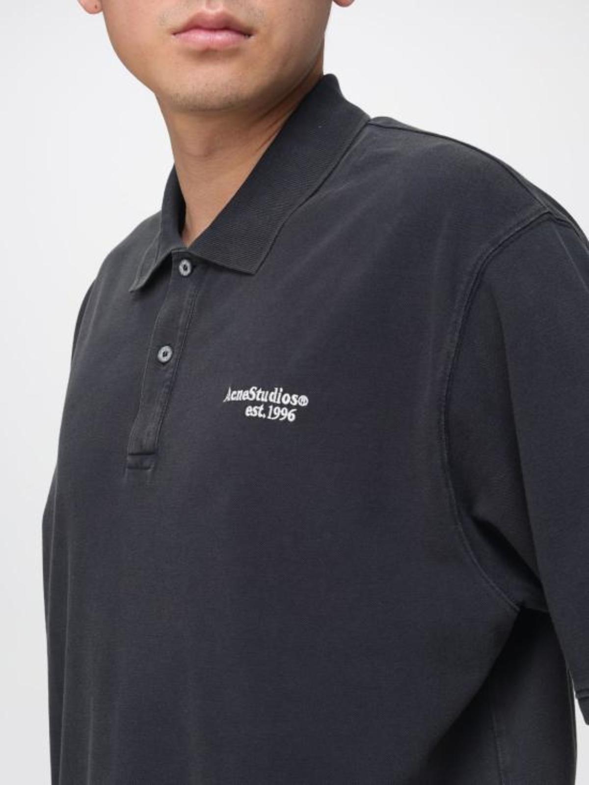 Acne Studios Polo Shirt - Black - Image 4 of 4