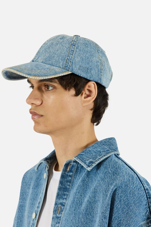 KROST Denim Blanket Stitch Cap