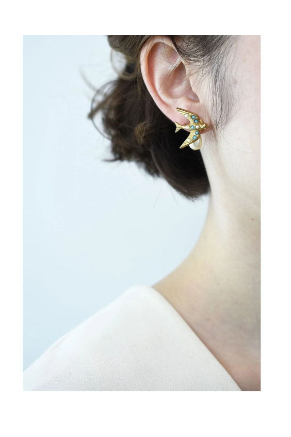 Monshiro Tsugumi Turquoise Earrings