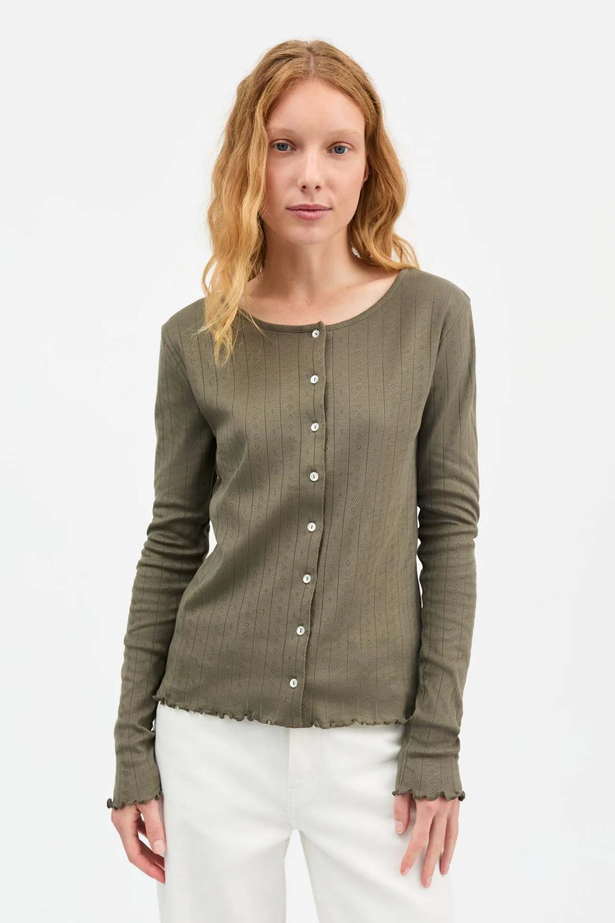 skall studio Edie Cardigan - Olive - Image 1 of 5
