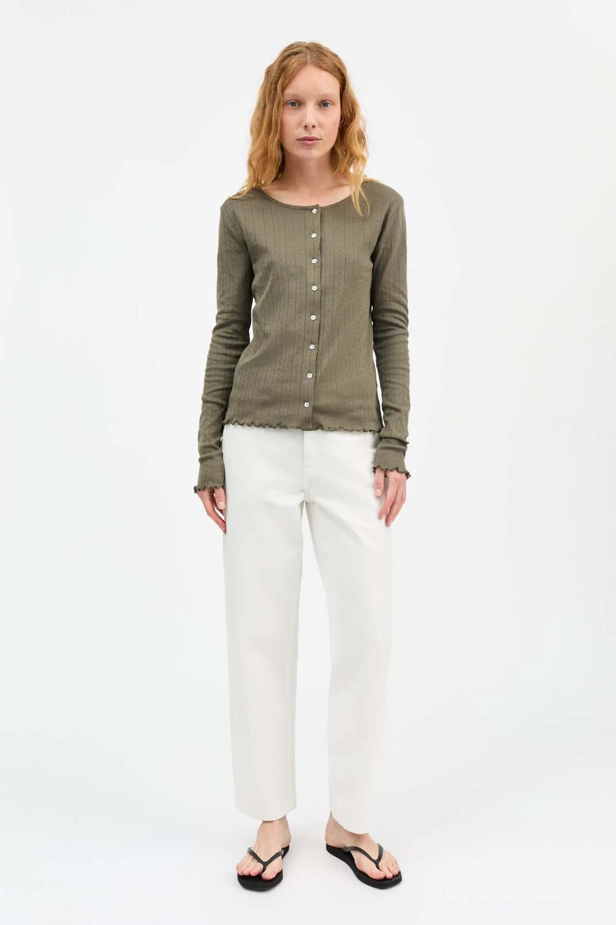 skall studio Edie Cardigan - Olive - Image 3 of 5