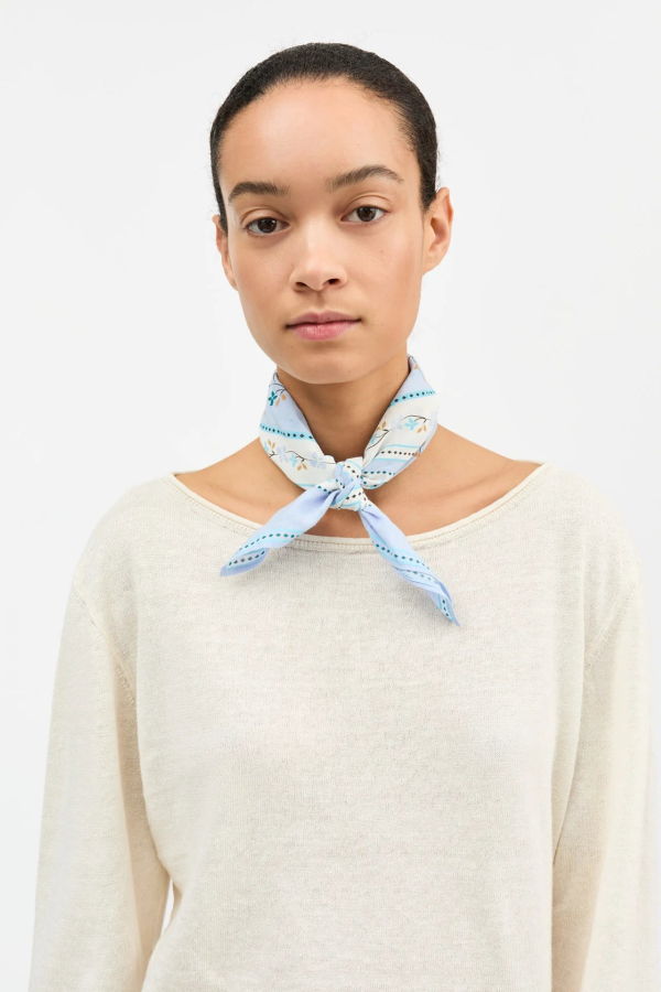 Skall Foulard Floral Scarf