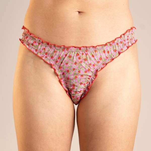 Le Boudoir Los Angeles La Elisabeth Liberty of London Cotton Panties - Strawberry Le Boudoir Los Angeles La Elisabeth Liberty of London Cotton Panties - Strawberry