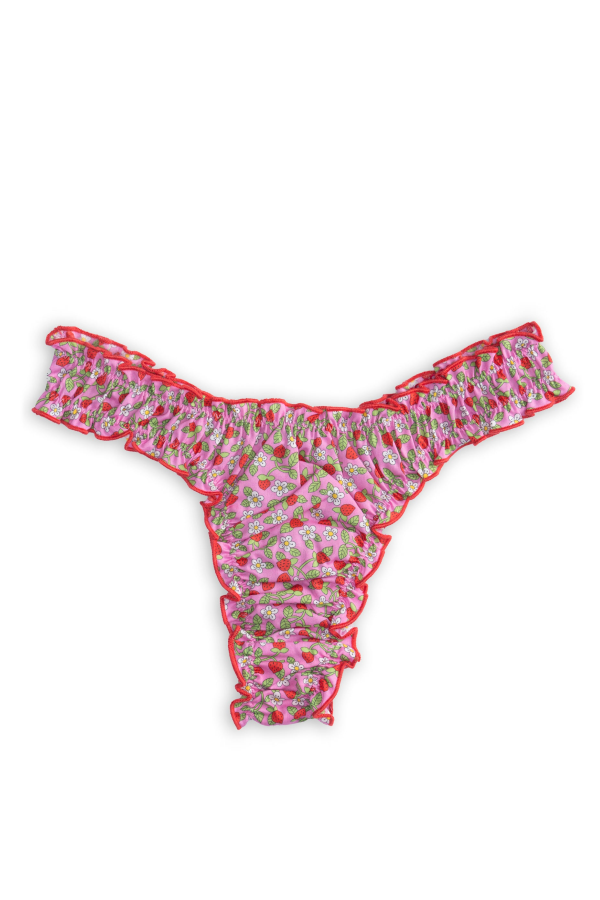 Le Boudoir Los Angeles La Elisabeth Liberty of London Cotton Panties - Strawberry