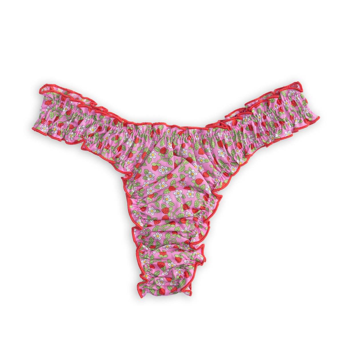 Le Boudoir Los Angeles La Elisabeth Liberty of London Cotton Panties - Strawberry - Image 2 of 6