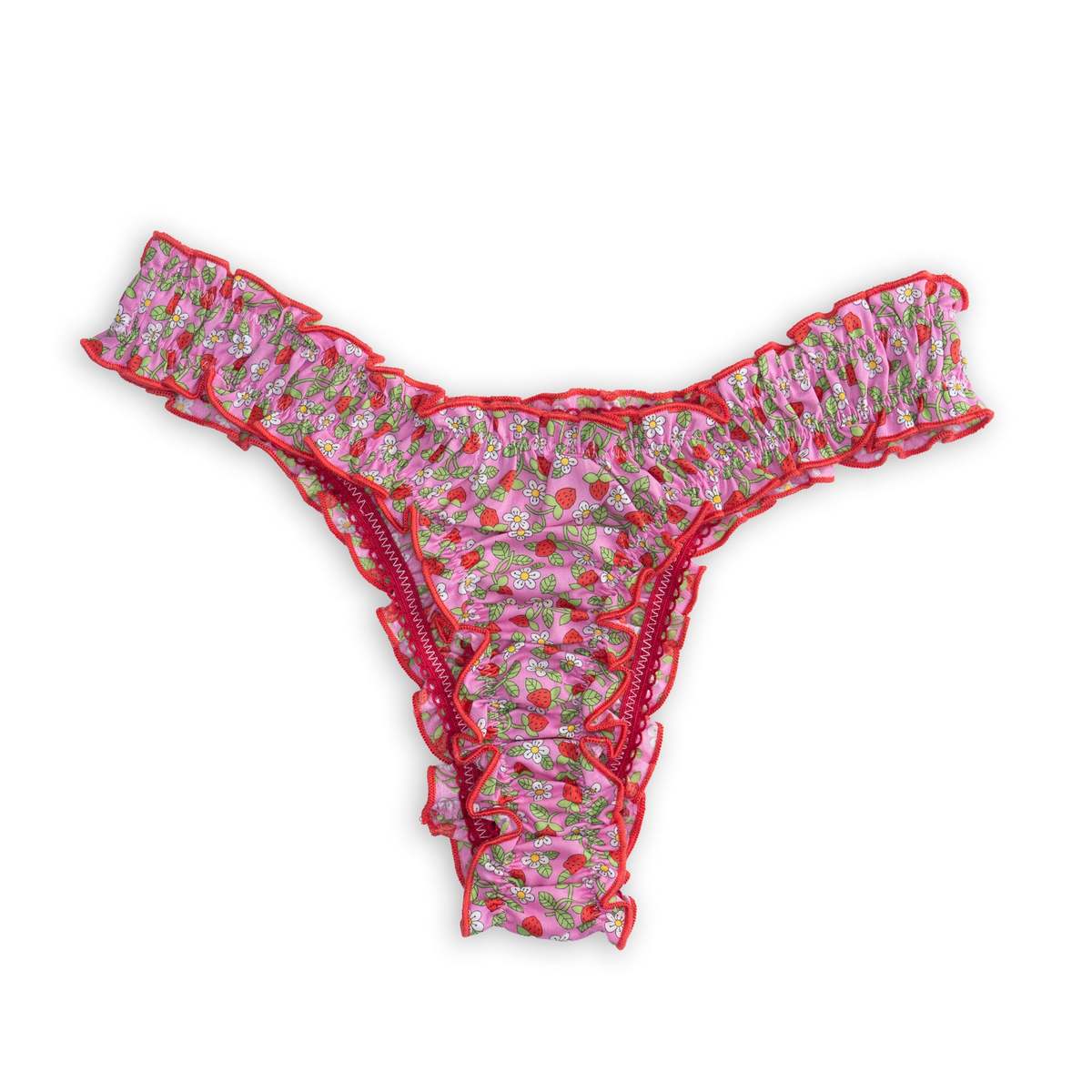 Le Boudoir Los Angeles La Elisabeth Liberty of London Cotton Panties - Strawberry - Image 3 of 6
