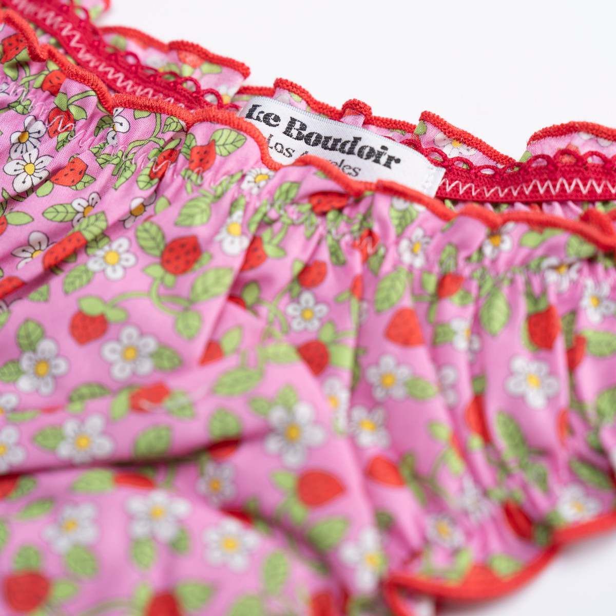 Le Boudoir Los Angeles La Elisabeth Liberty of London Cotton Panties - Strawberry - Image 4 of 6