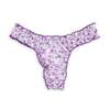 leboudoirlosangeles La Madeleine Purple Flowers Cotton Tanga - Thumbnail 2