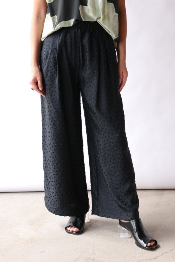 Christian Wijnants Pima Woven Pants - Black Petrol Dot