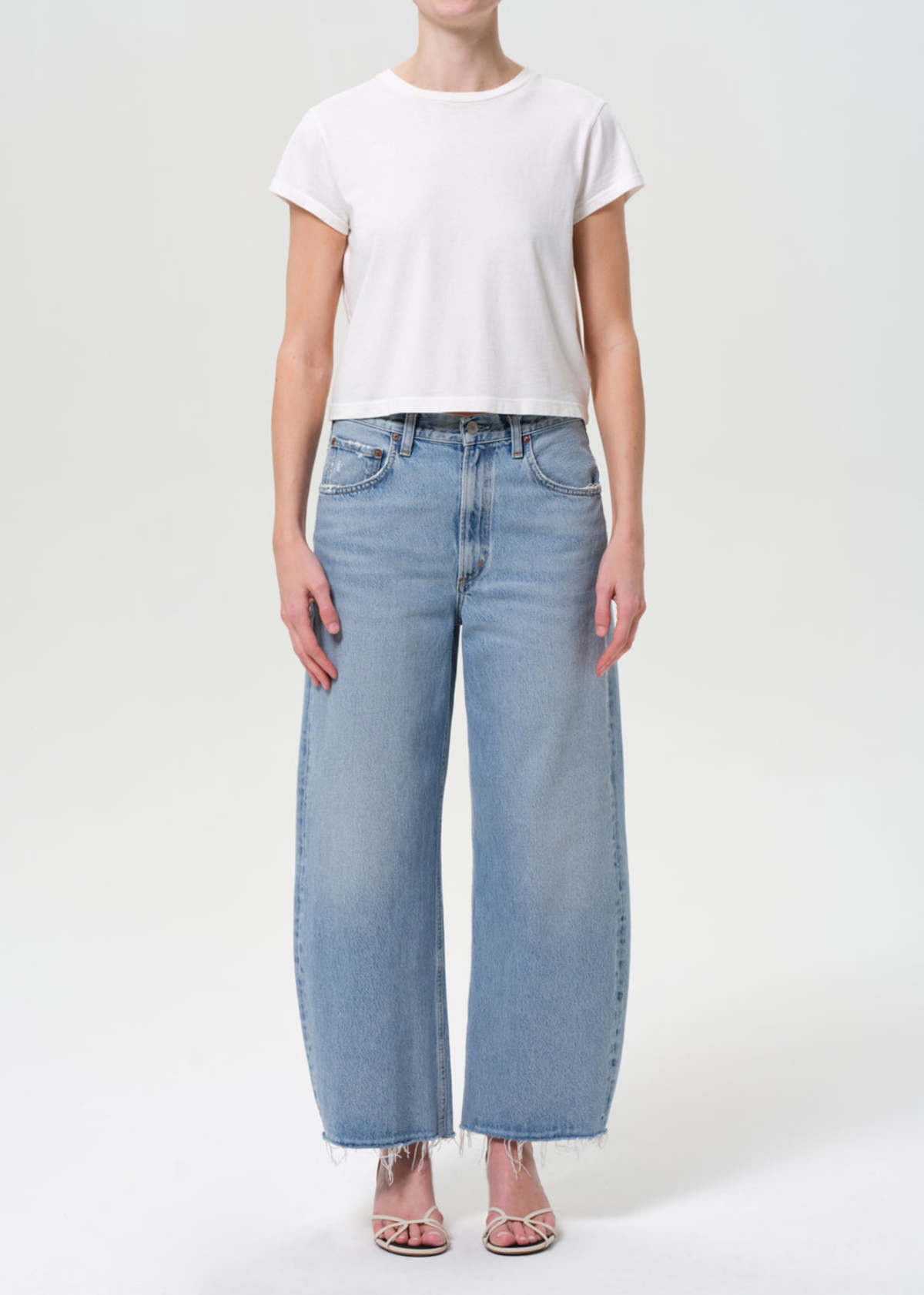AGOLDE Low Curve Fray Jeans - Force - Image 1 of 4