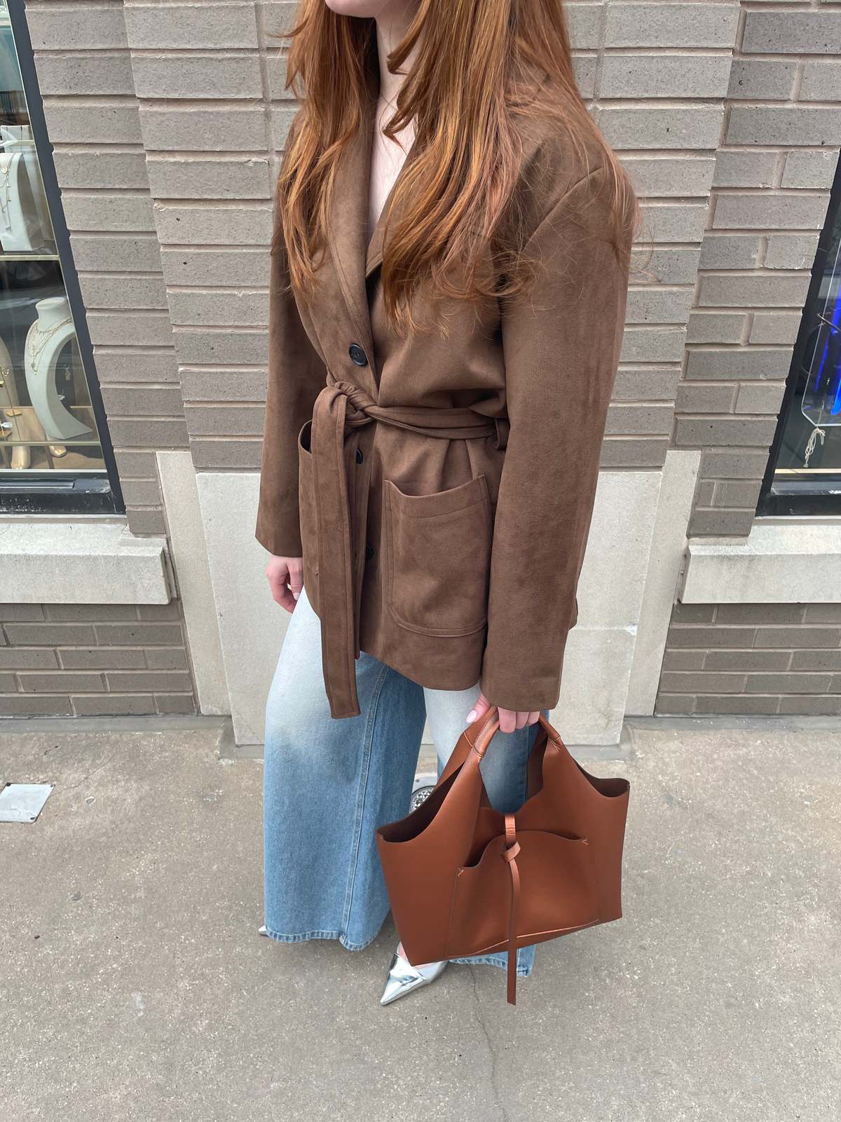 The NKC Store Kalli Suede Jacket - Brown - Image 1 of 6