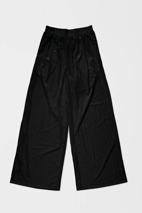 Simone Wild Rib Velvet Pocket Pants - Black