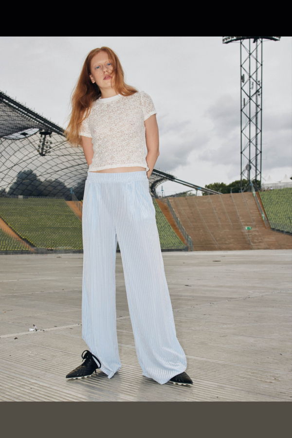 Simone Wild RIB Velvet Pocket Pants - Sky