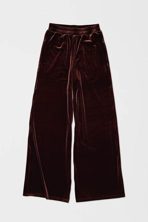 Simone Wild Velvet Pocket Pants - Nut