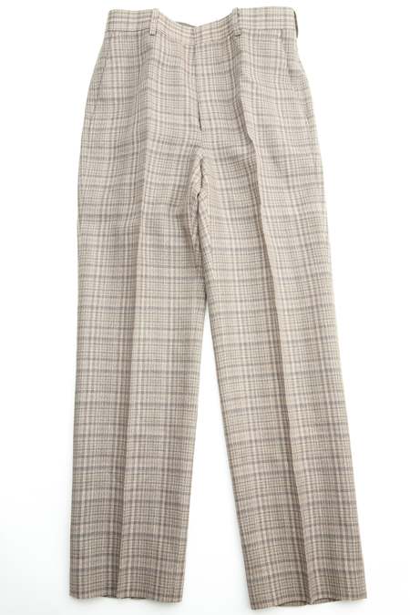 Auralee Lama Shetland Wool Tweed Slacks - Khaki | Garmentory