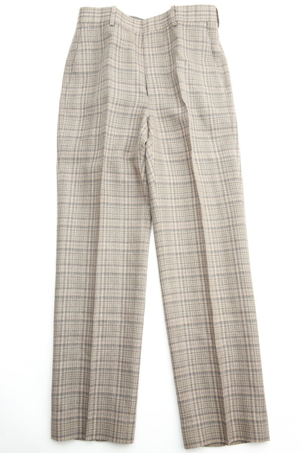 Auralee Silk Linen Nep Check Slacks