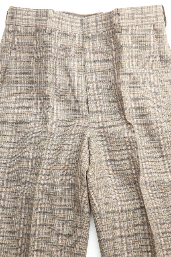 Auralee Silk Linen Nep Check Slacks